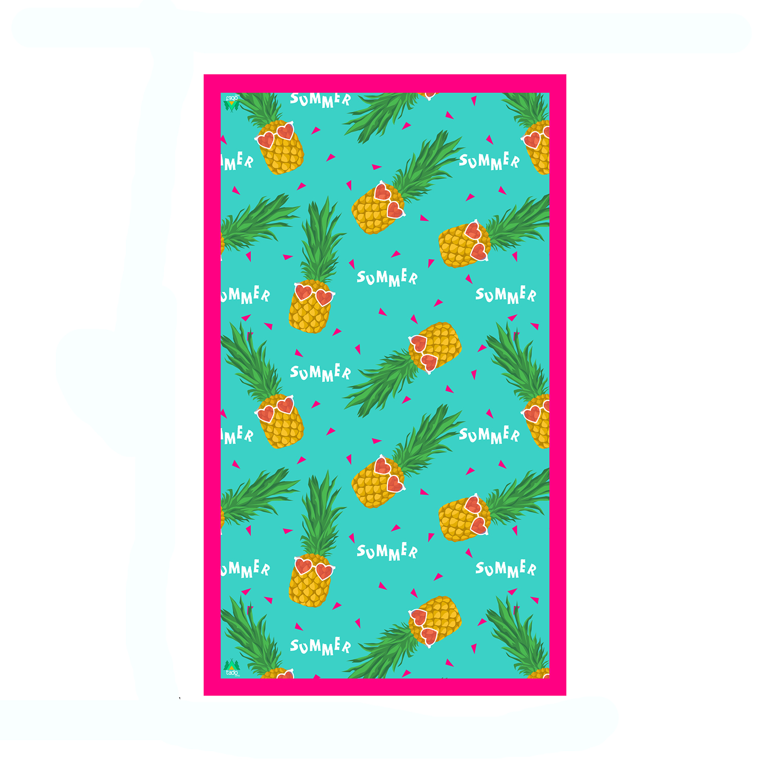 زیرانداز ساحلی کیداور طرح آناناس